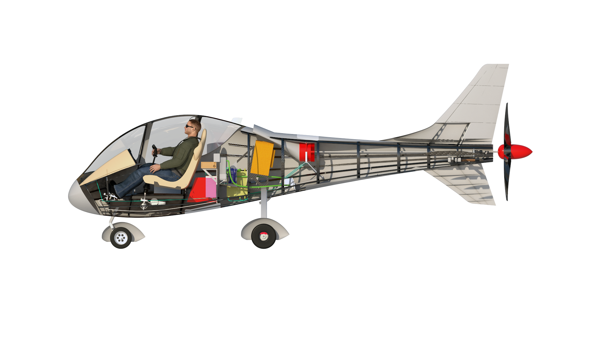 Electric S-LSA Aircraft, Inboard Profile